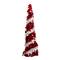 4ft. Pre-Lit Pop up Red & White Tinsel Christmas Tree, Multicolor Lights